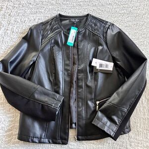 MoKa Women's Classic Black Leather Jacket